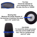 Proven Part 2 Pack 13X5X6 White No-Flat Front Solid Tire Puncture Proof Fits Exmark Fits Toro Mowers Matching The Following Part Numbers 109-9126 - 103-351 - 126-5360 1-633582 1-633002 - Bradley Mowers Super Store