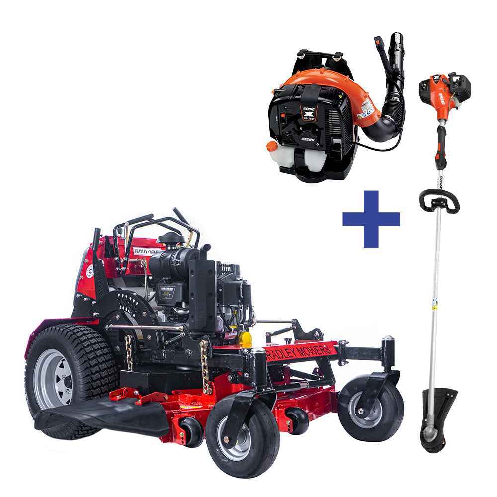 Bradley 48" 26HP Mower + SRM-2620 Trimmer + PB-770T Blower Echo Bundle