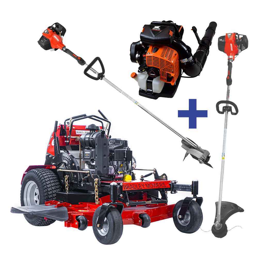 Bradley 52" 36HP Mower + SRM-3020T Trimmer + PB-9010T Blower + PE-2620S Edger Echo Bundle