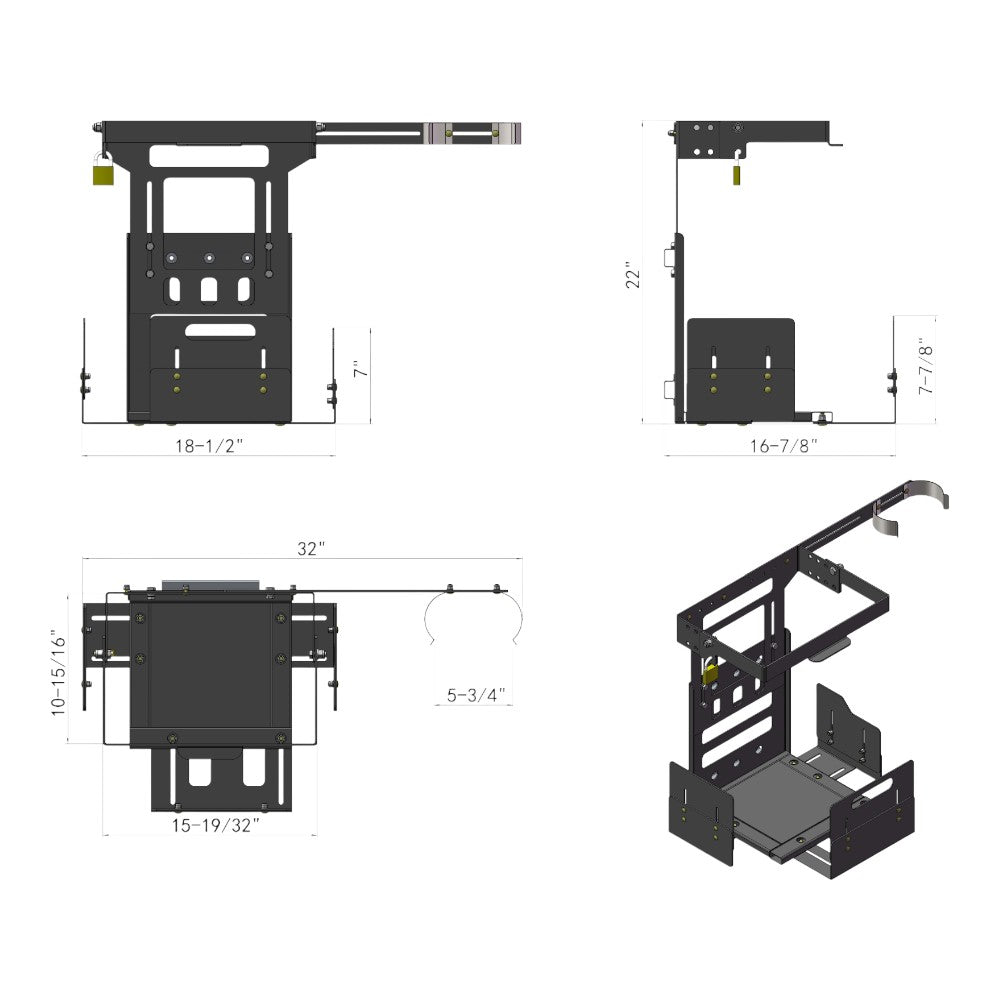 3-Way Adjustable Blower Rack BR4000N